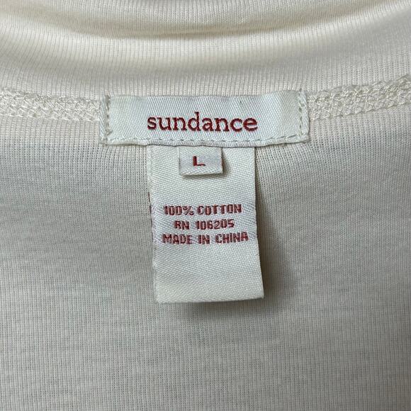 Sundance 100% Cotton Tie Front Cardigan Floral Embroidery Size L Boho Peasant - Picture 5 of 10